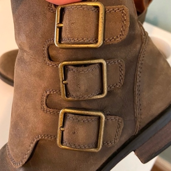 Lucky Brand Brown Ankle Boots with Buckles - Picture 8 of 8